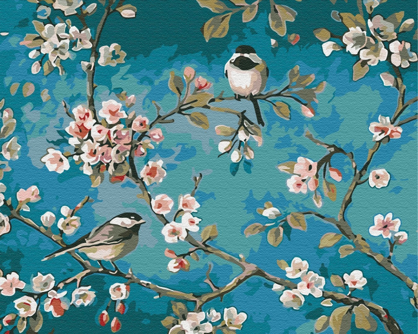 Mal efter tal - Titmouse on the branches