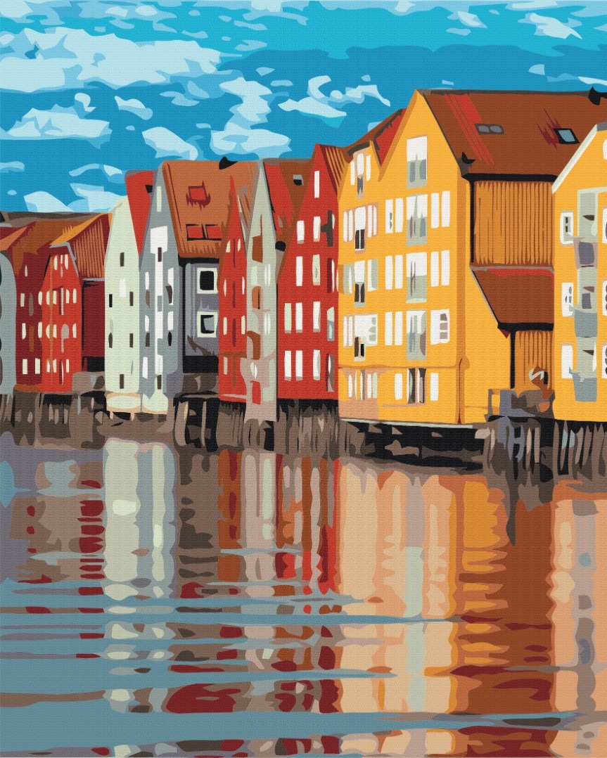 Mal efter tal - Colored houses
