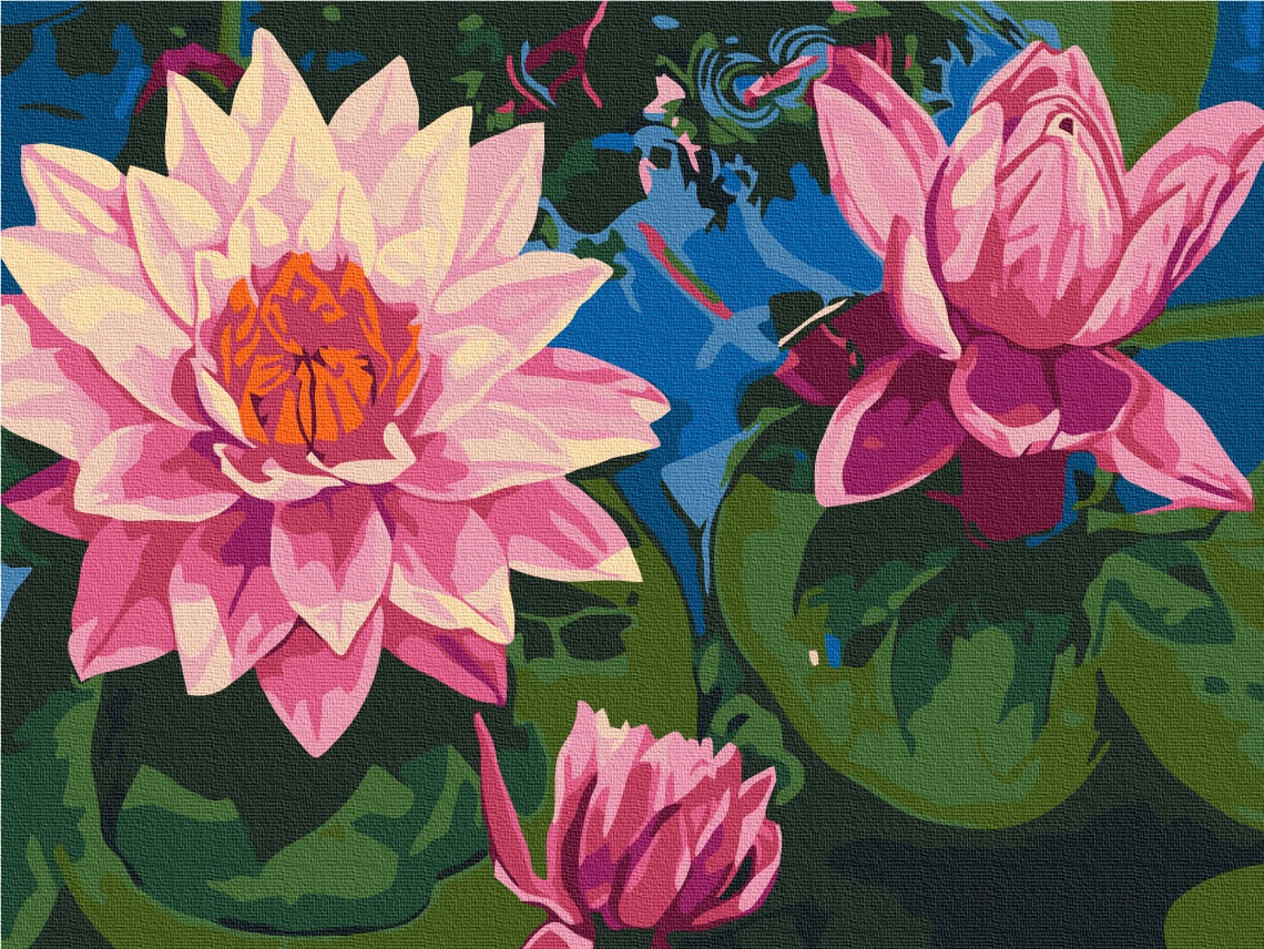 Mal efter tal - Water lily