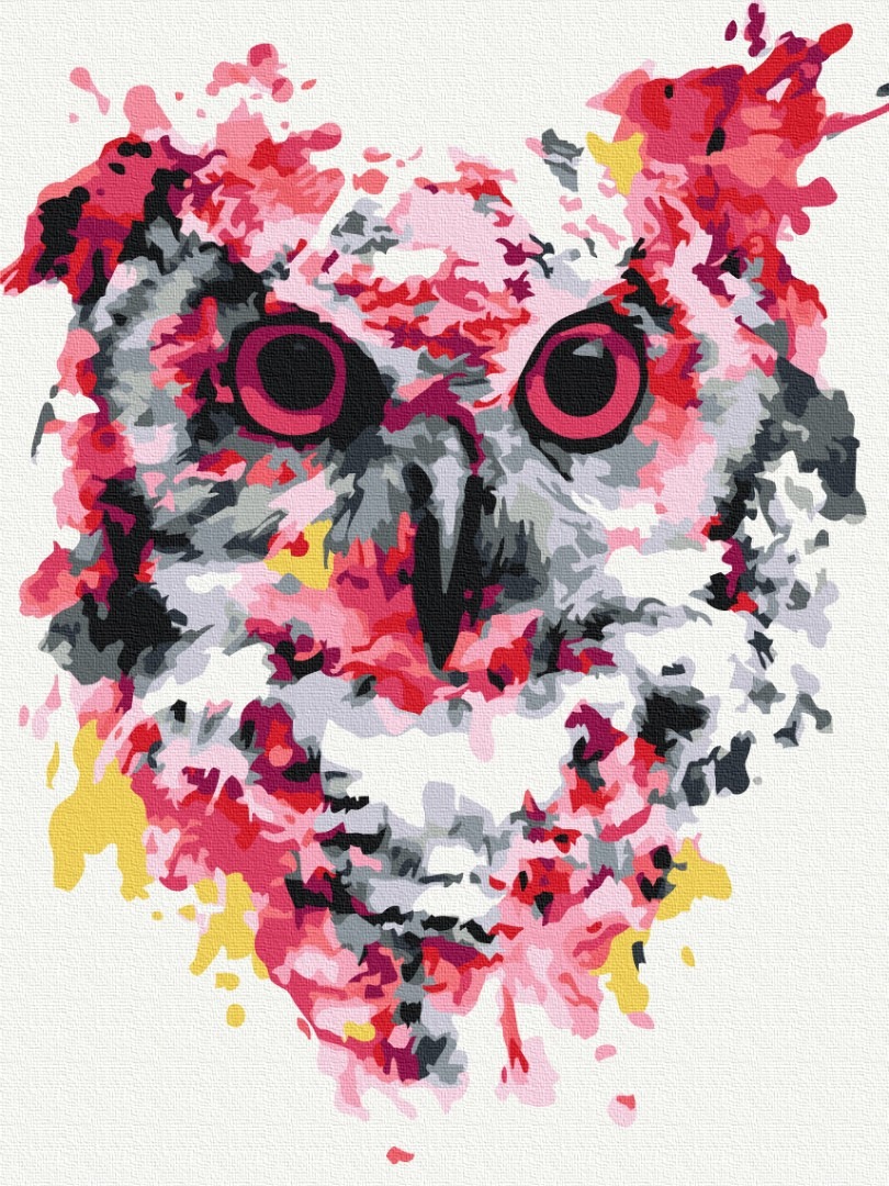Mal efter tal - Owl in paints