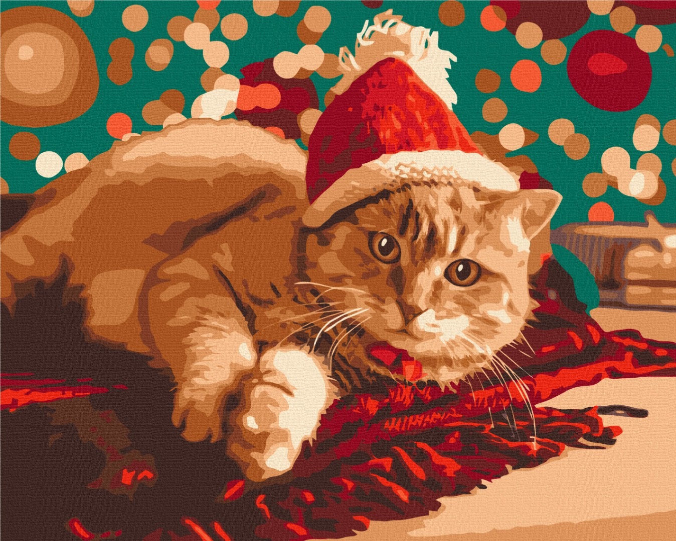 Mal efter tal - Santa cat