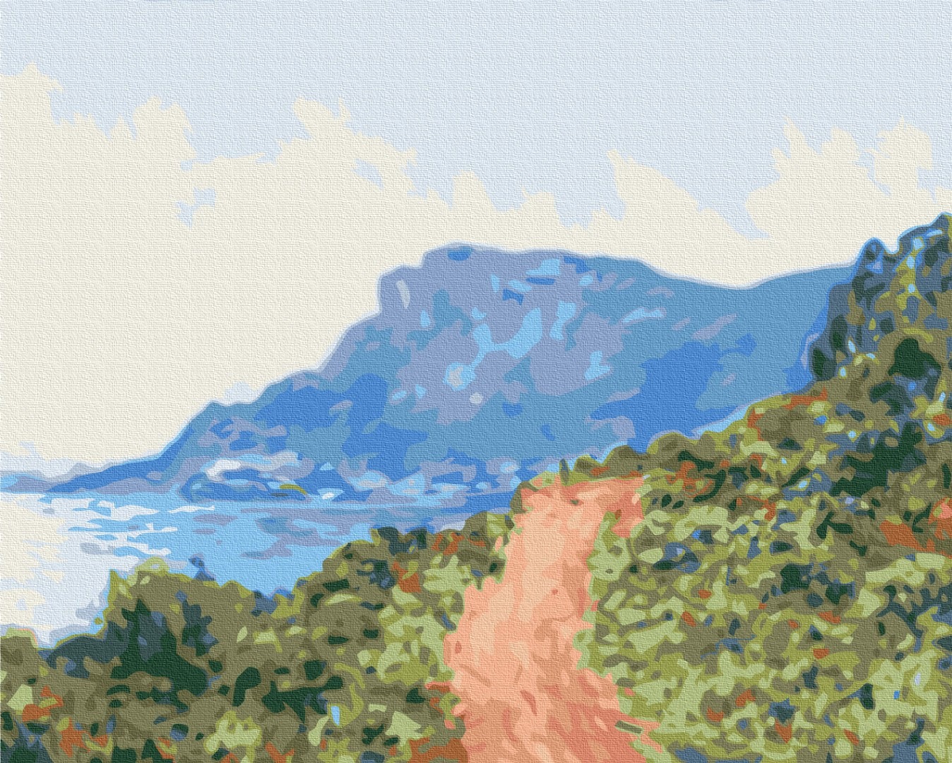 Mal efter tal - Mountain road in Monaco. Claude Monet