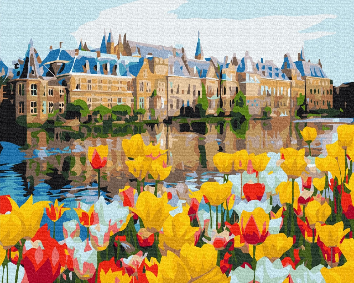 Mal efter tal - Palace in tulips