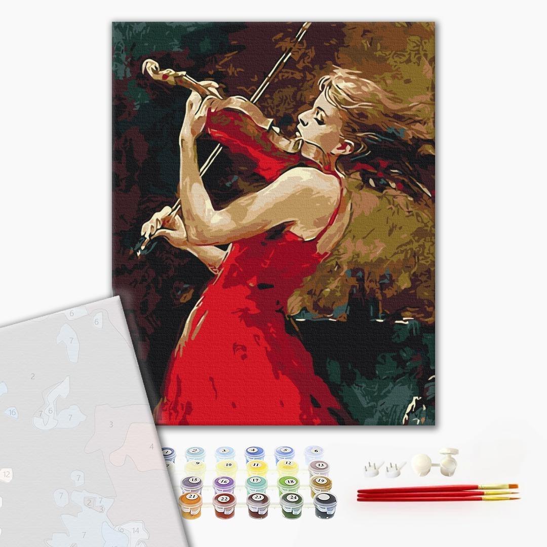 Mal efter tal - Girl with violin