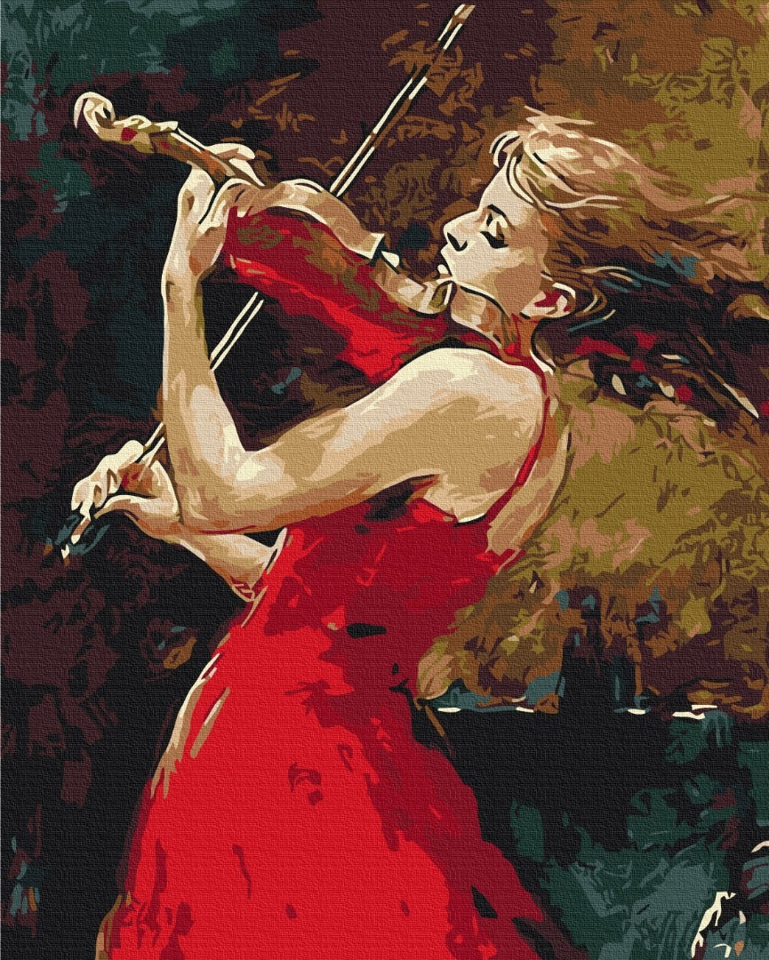 Mal efter tal - Girl with violin