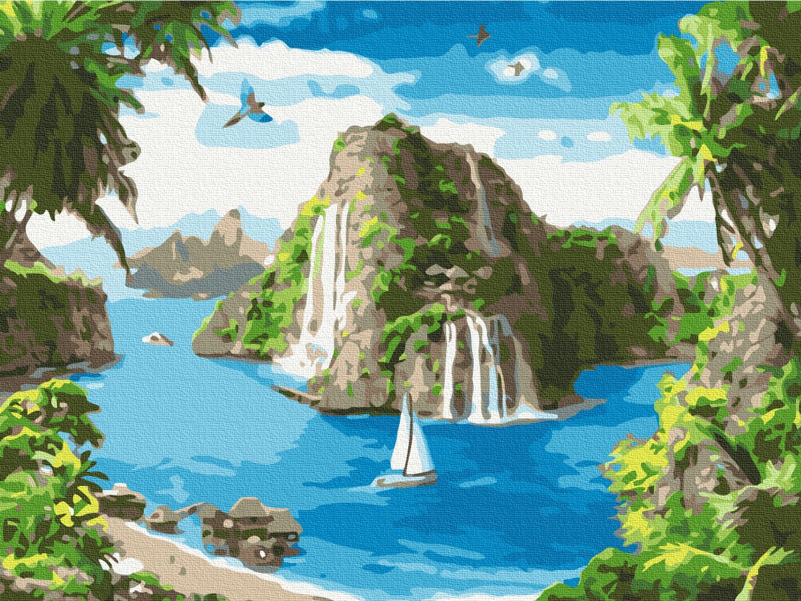 Mal efter tal - Tropical harbor
