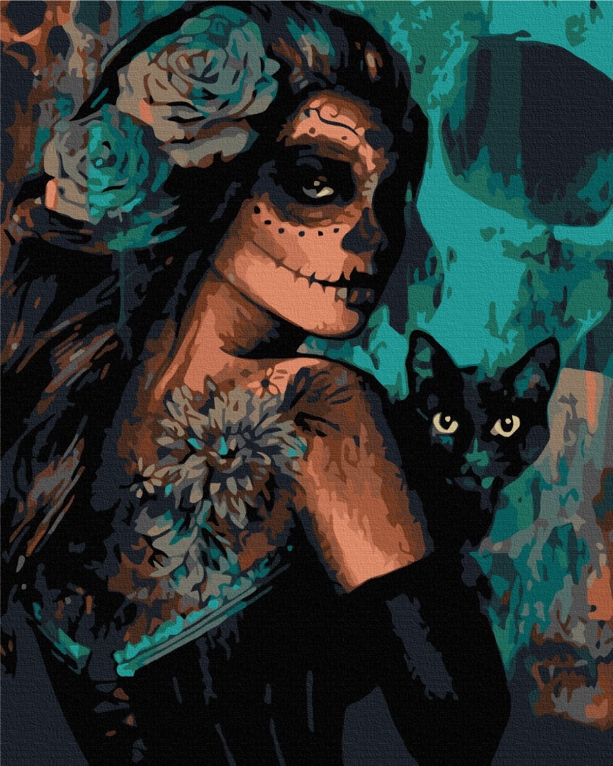 Mal efter tal - Lady halloween