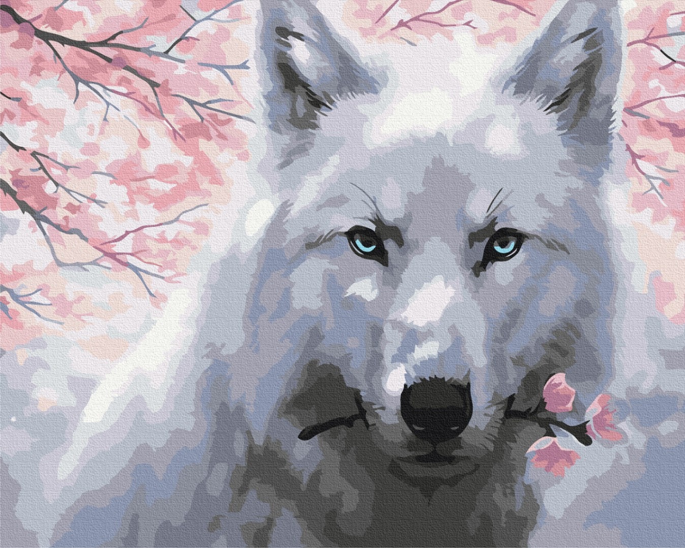 Mal efter tal - Wolf with a flower