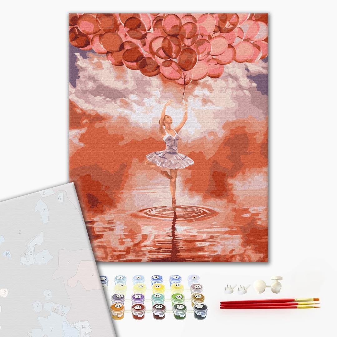 Mal efter tal - Ballerina at sunset