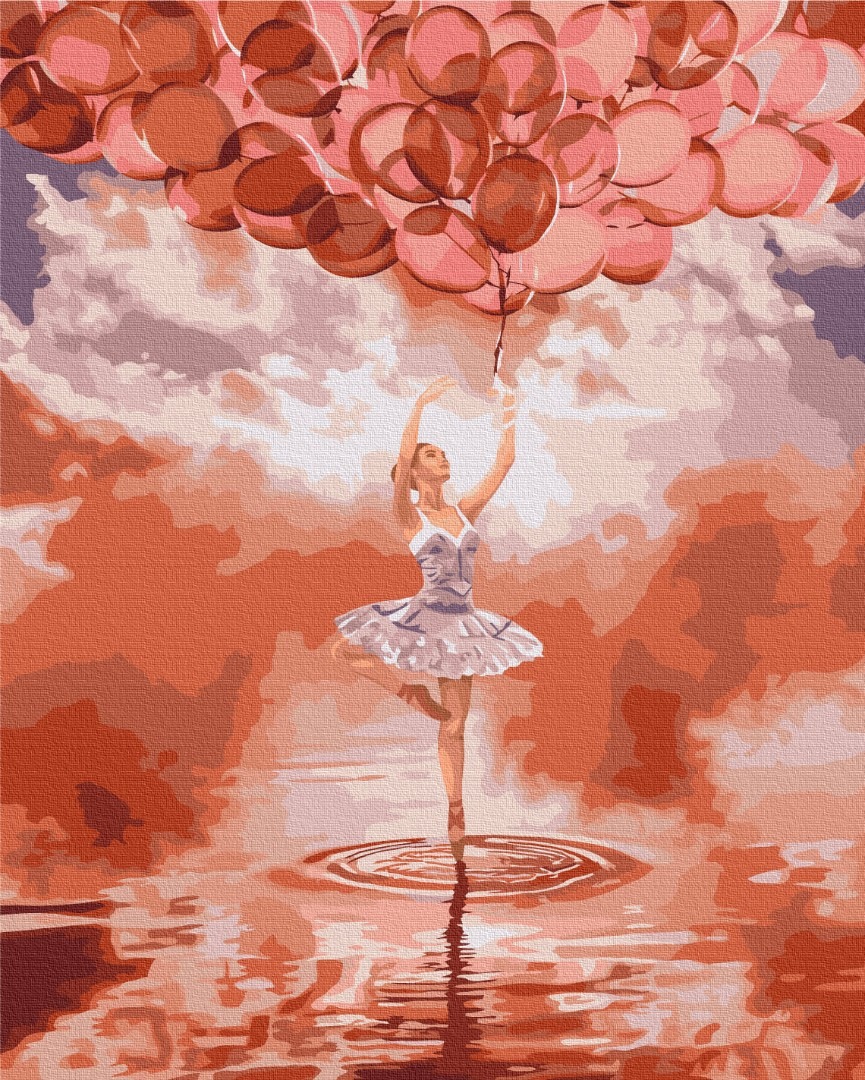 Mal efter tal - Ballerina at sunset