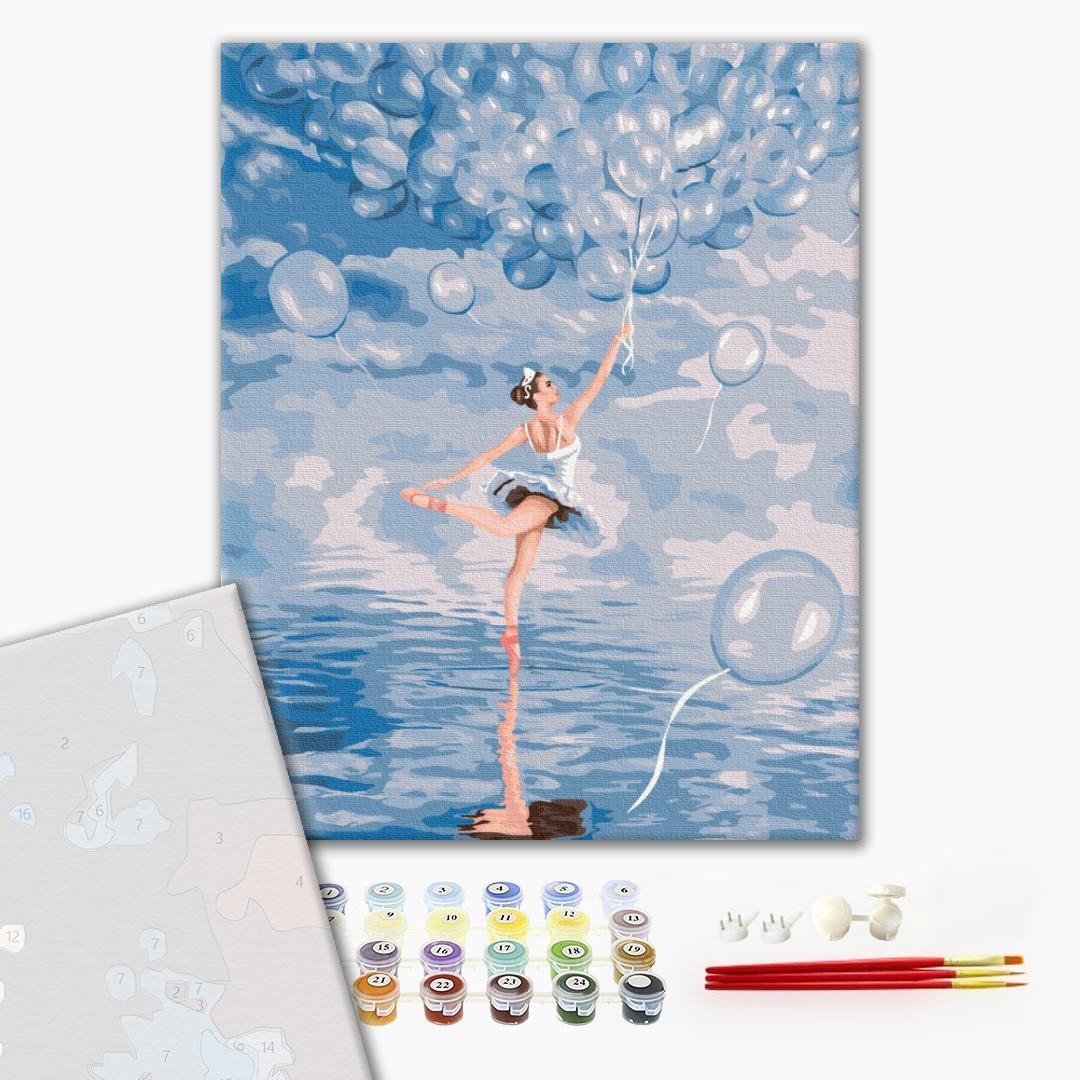Mal efter tal - Blue ballerina