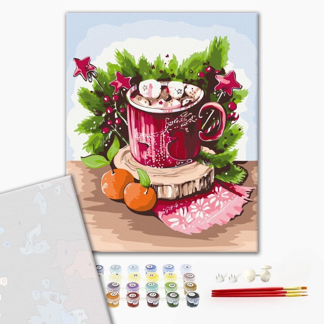 Mal efter tal - Marshmallows in a cup