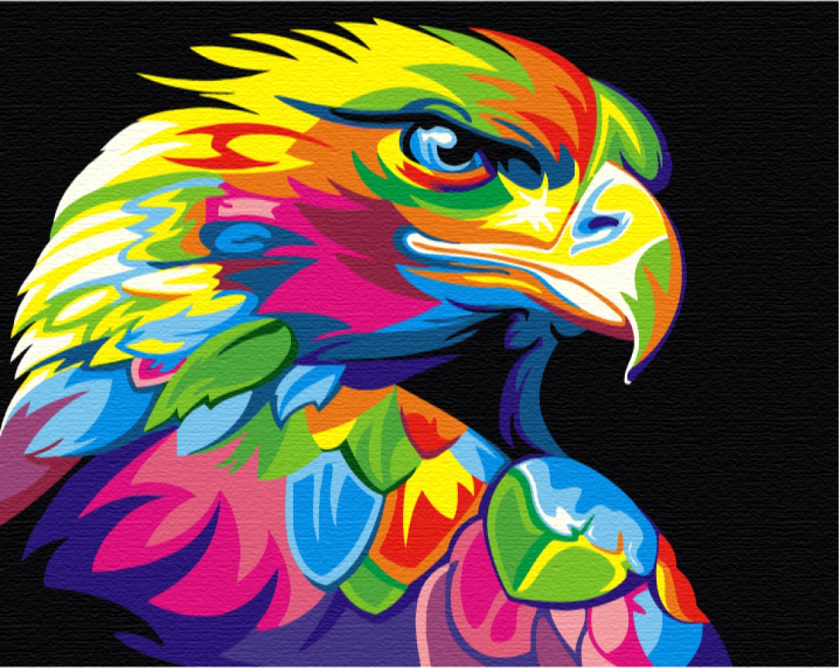 Mal efter tal - Rainbow eagle