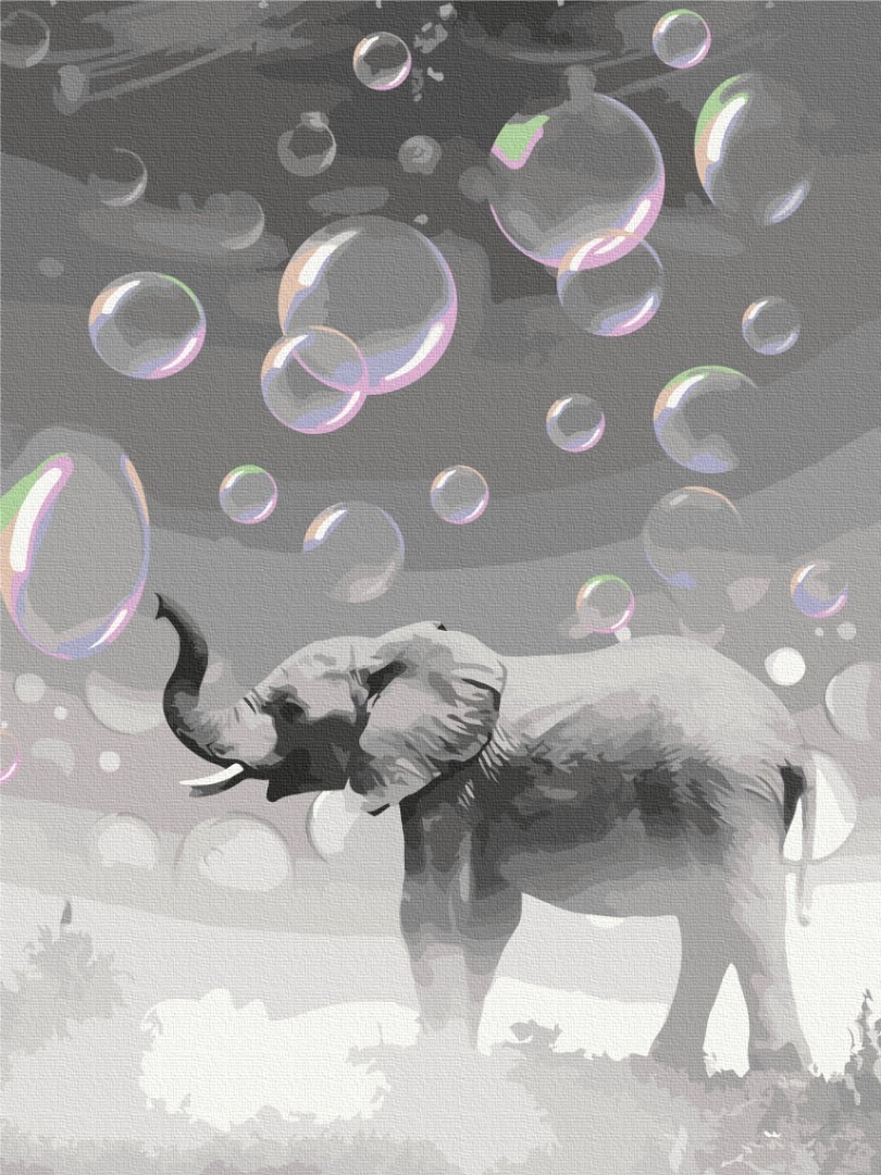 Mal efter tal - Dreamy elephant