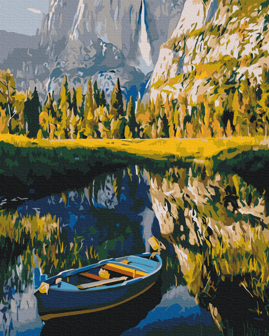 Mal efter tal - A boat among the mountains