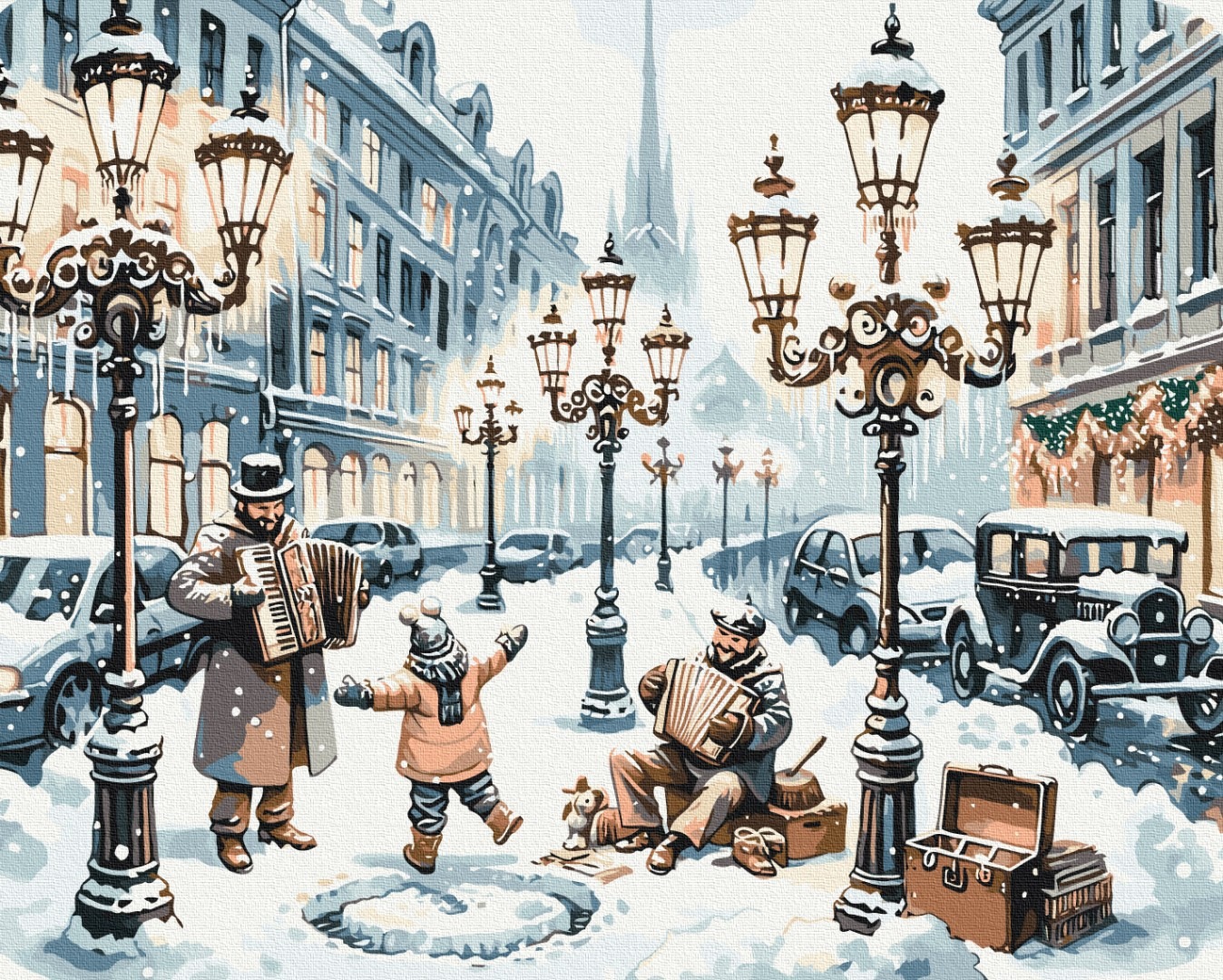 Mal efter tal - Once on a snowy street