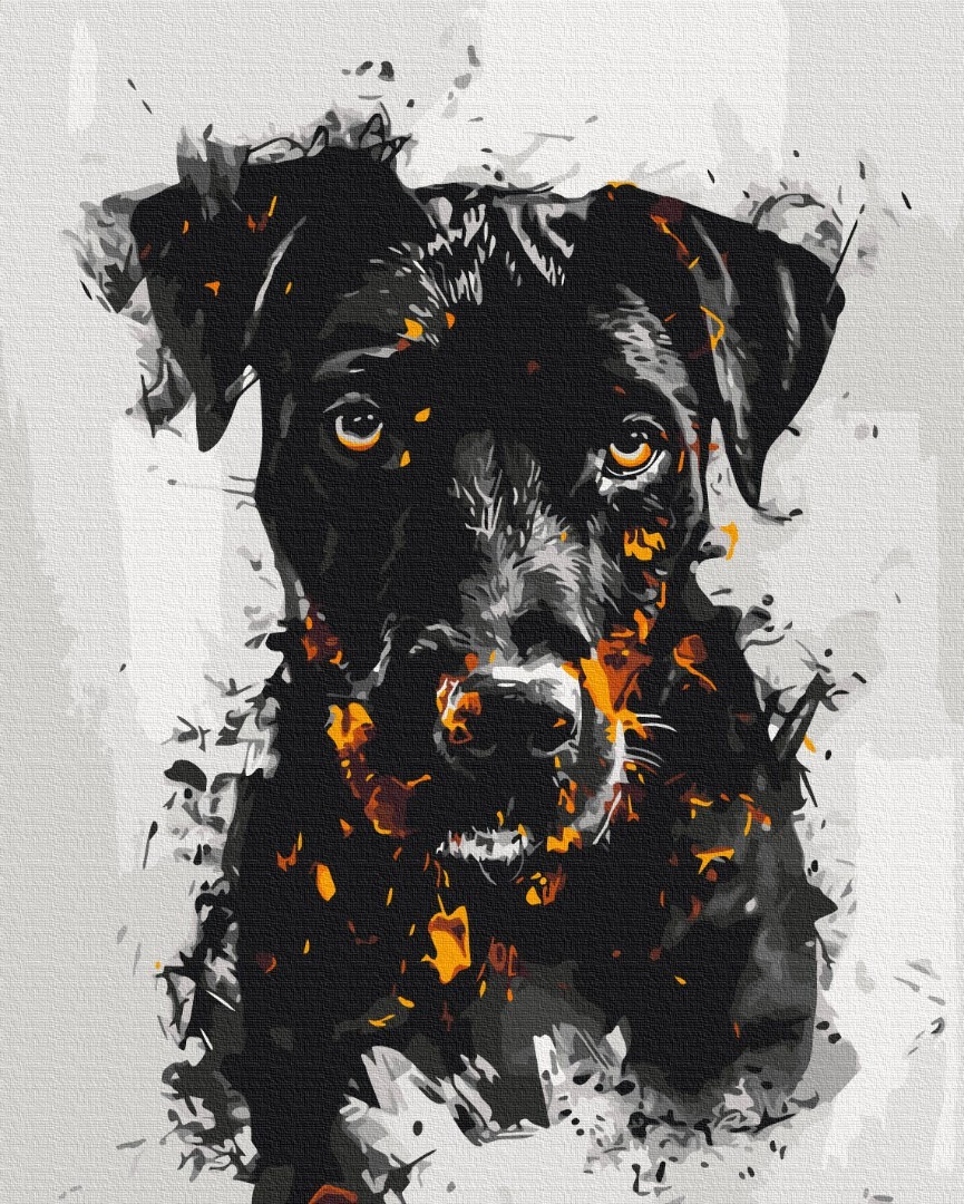Mal efter tal - Fire dog