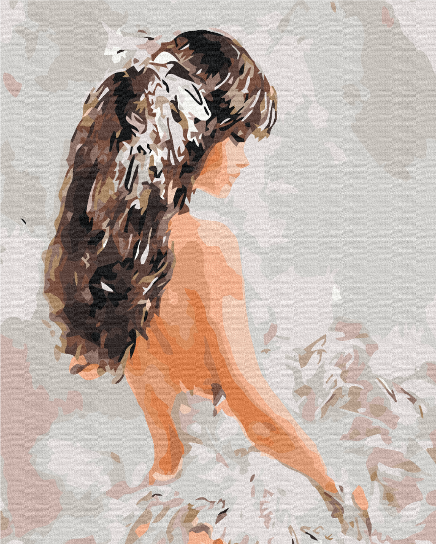 Mal efter tal - Girl with feathers