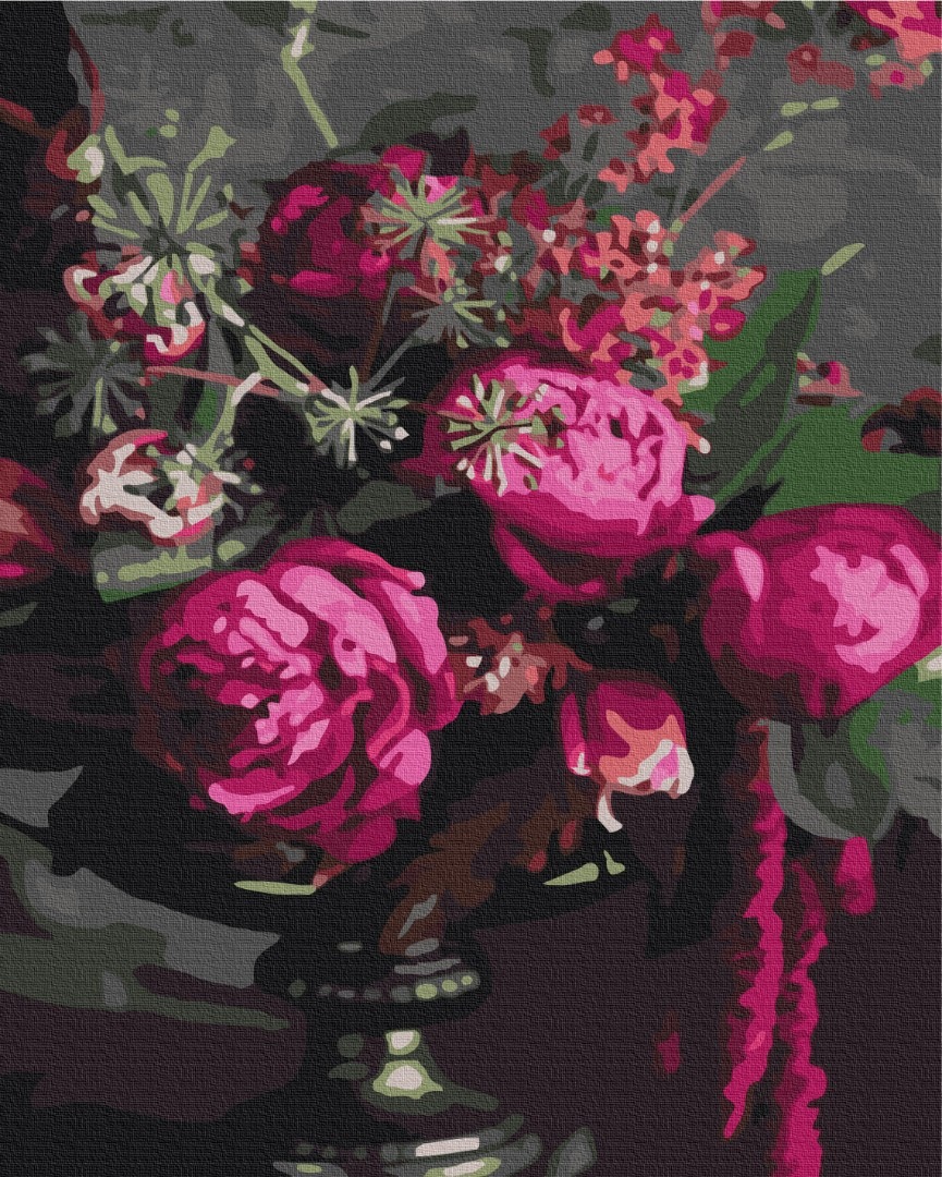 Mal efter tal - Raspberry peonies