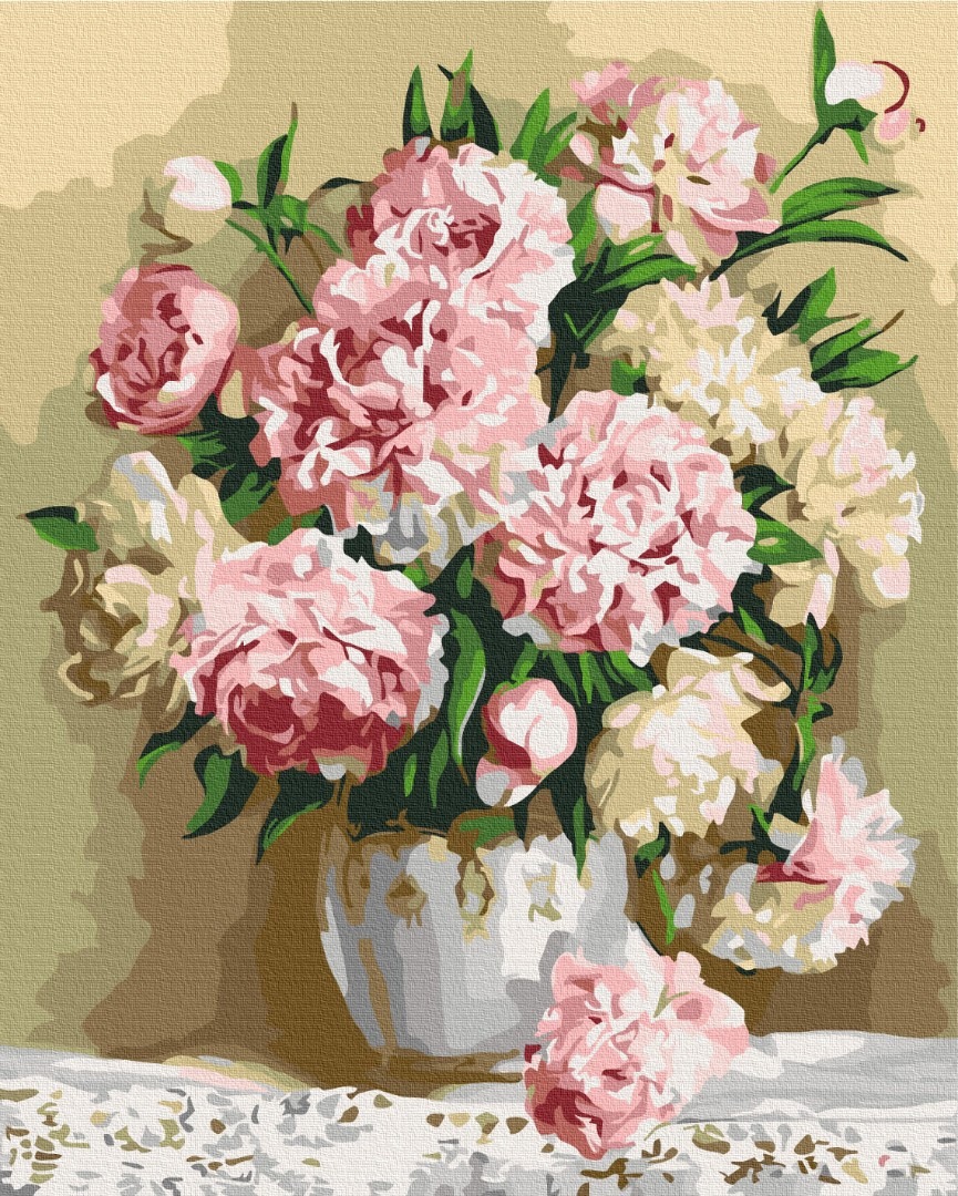 Mal efter tal - Bouquet of peonies
