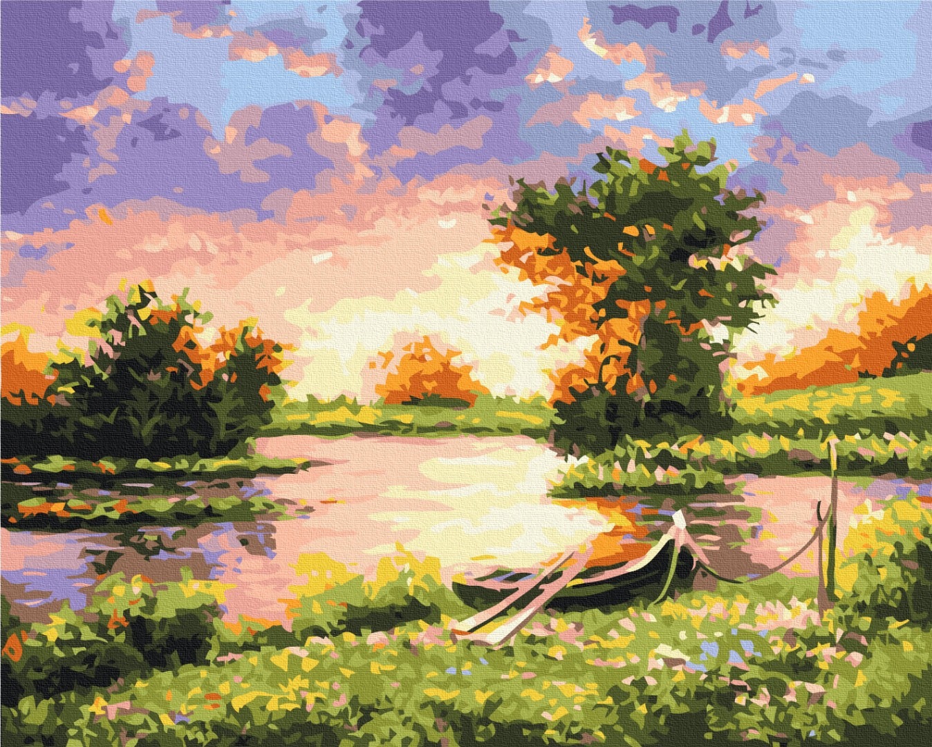 Mal efter tal - Sunset on the lake