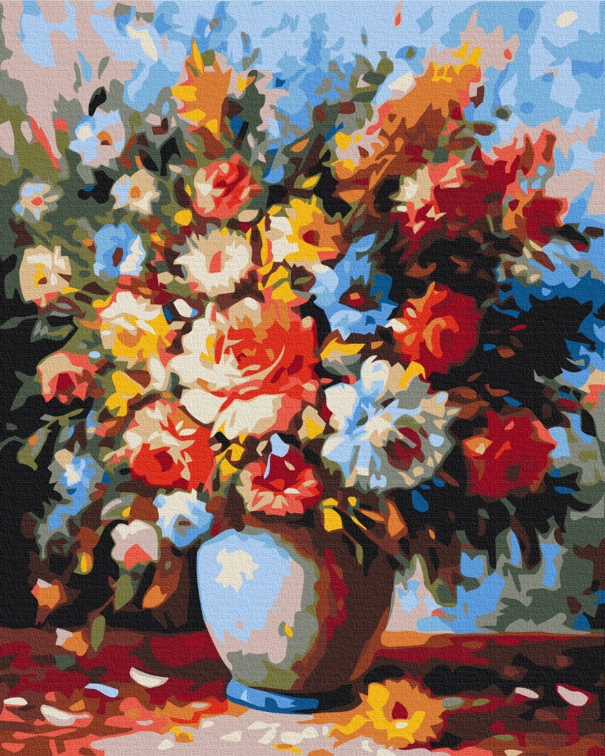 Mal efter tal - Luxurious bouquet in a vase