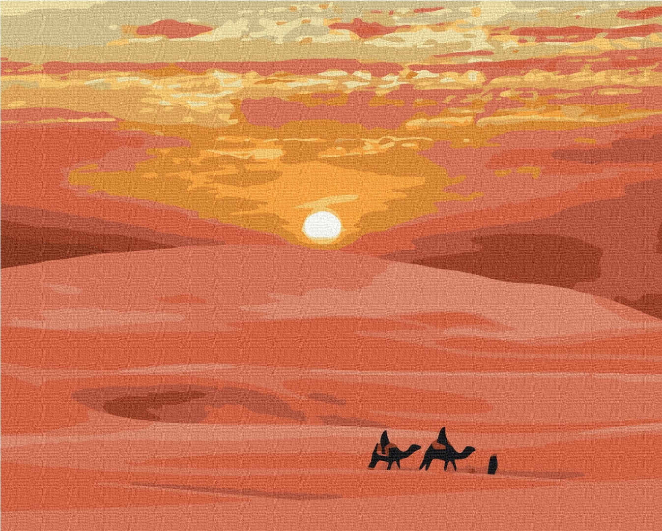 Mal efter tal - Hot desert sun