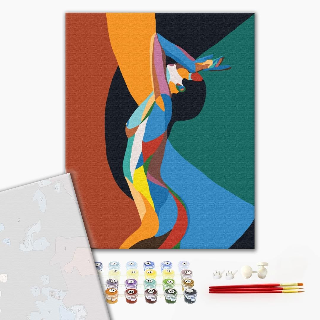 Mal efter tal - Rainbow nude