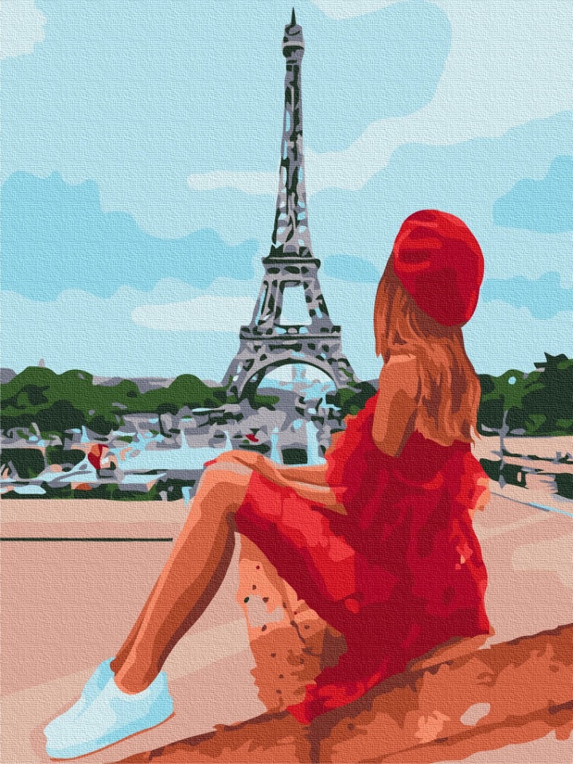 Mal efter tal - Beautiful woman in Paris