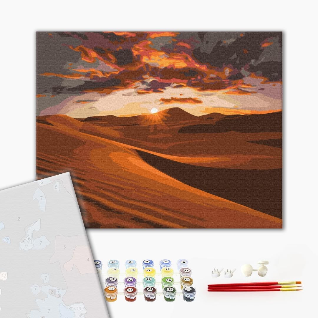 Mal efter tal - Sunset in the desert