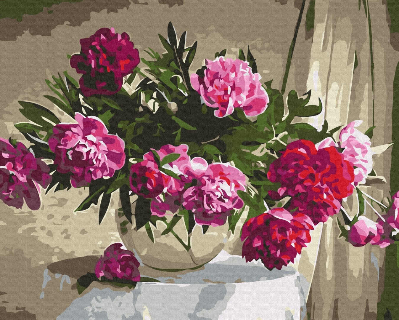 Mal efter tal - Home peonies