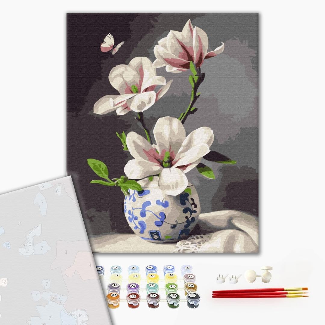 Mal efter tal - Still life with an orchid