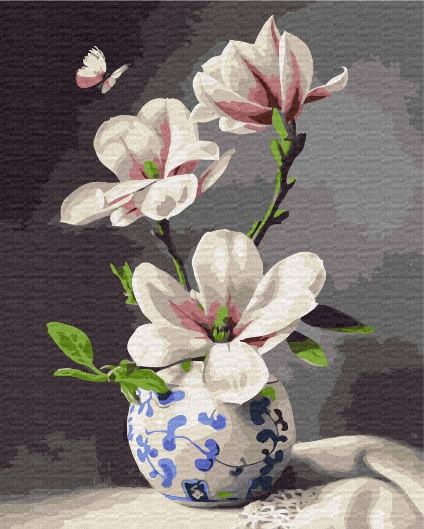 Mal efter tal - Still life with an orchid