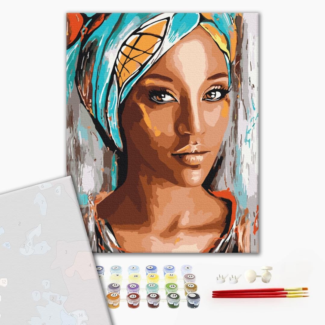Mal efter tal - Portrait of an African woman