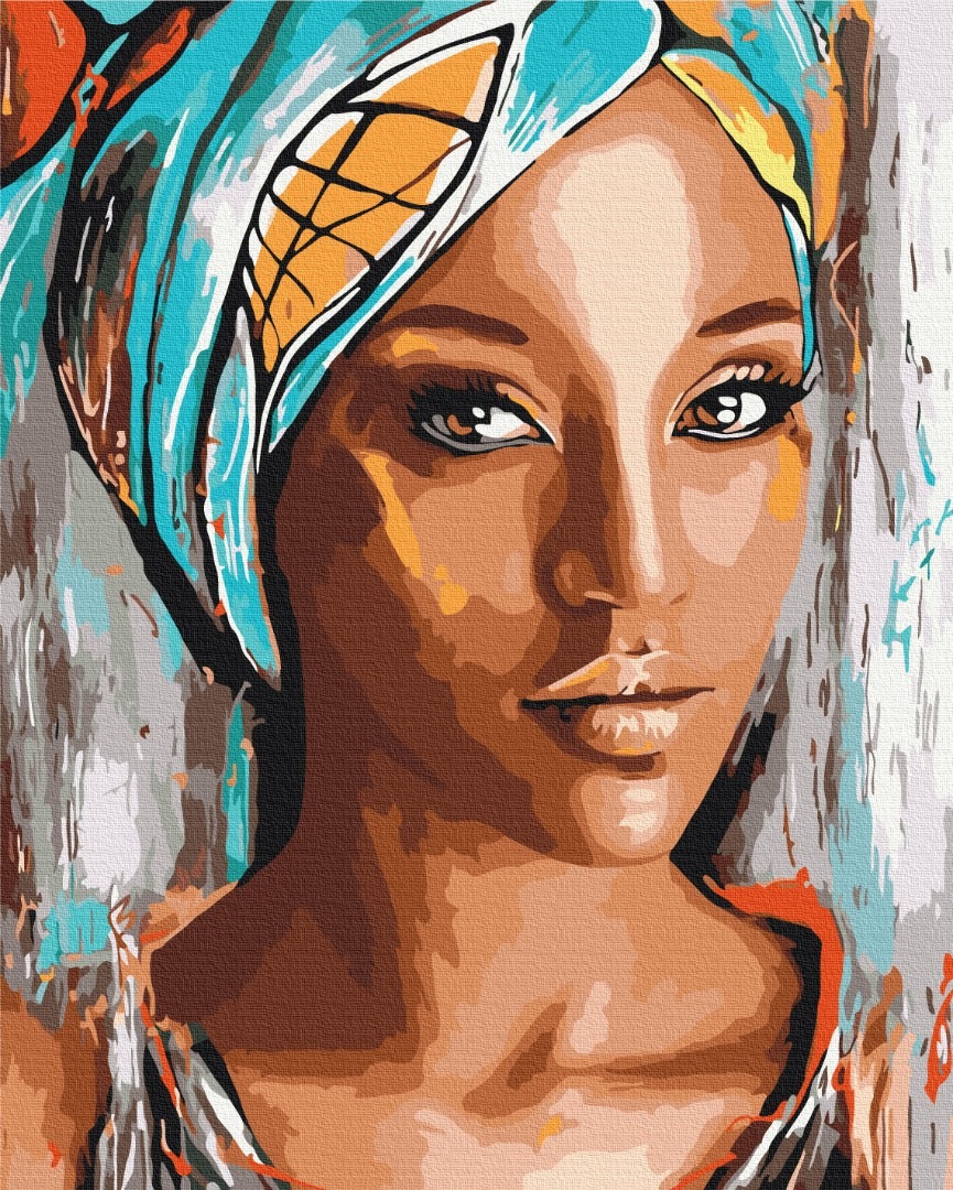 Mal efter tal - Portrait of an African woman