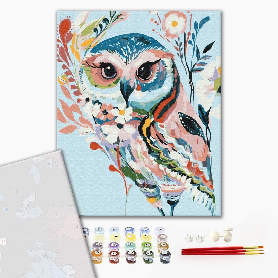 Mal efter tal - Drawn owl