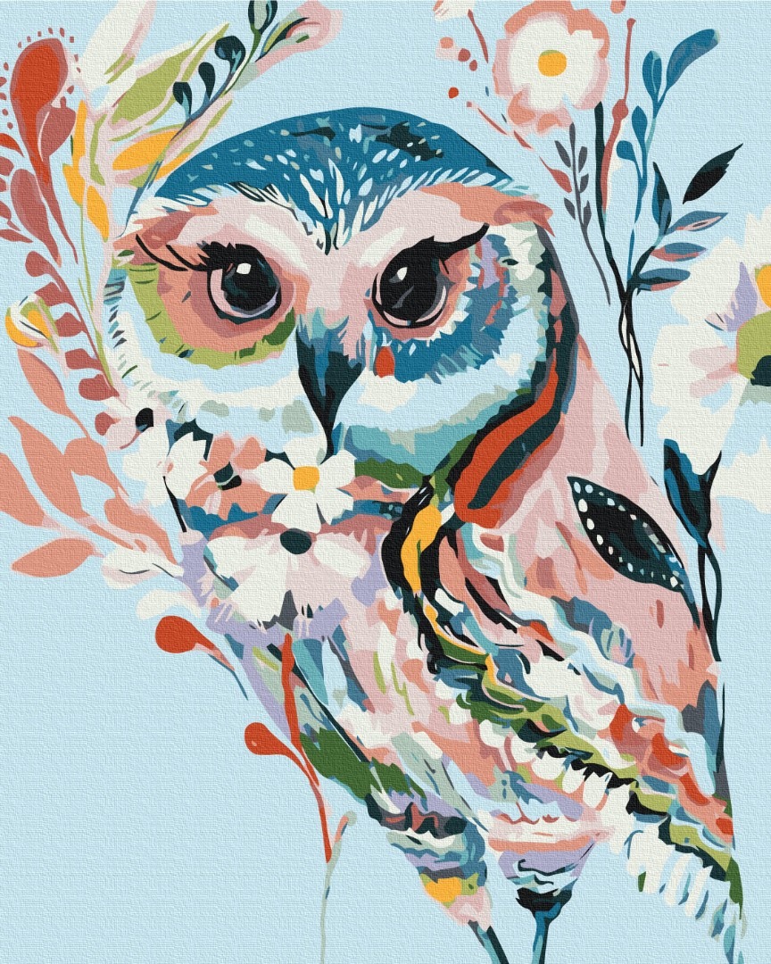 Mal efter tal - Drawn owl