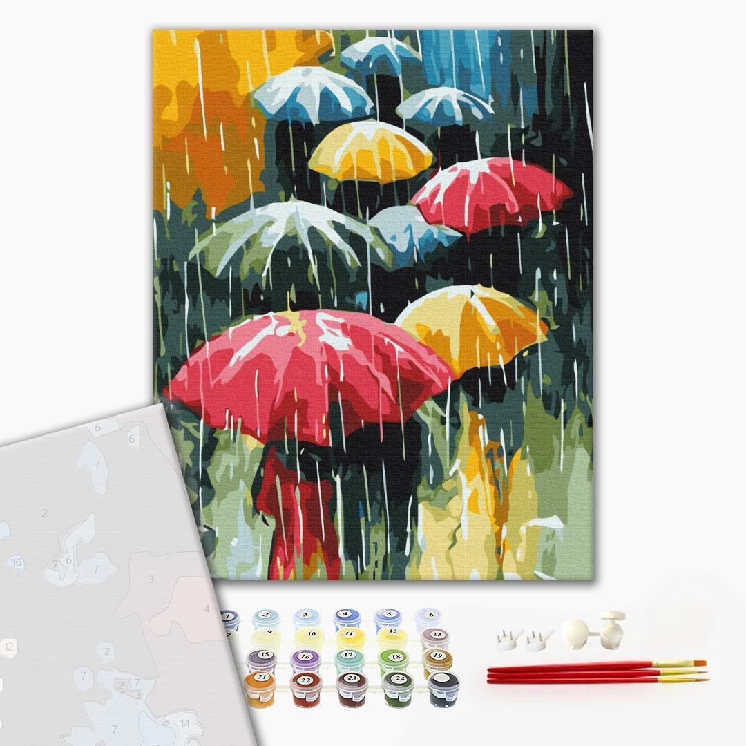 Mal efter tal - Colored rain
