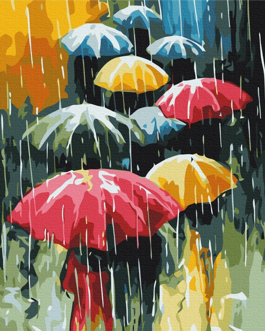 Mal efter tal - Colored rain