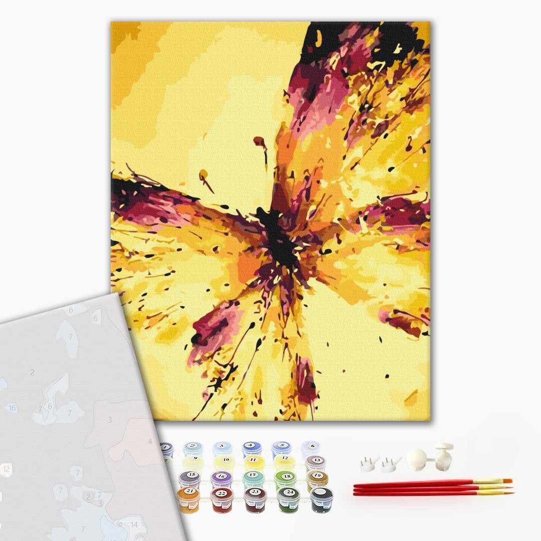 Mal efter tal - Fly of butterfly