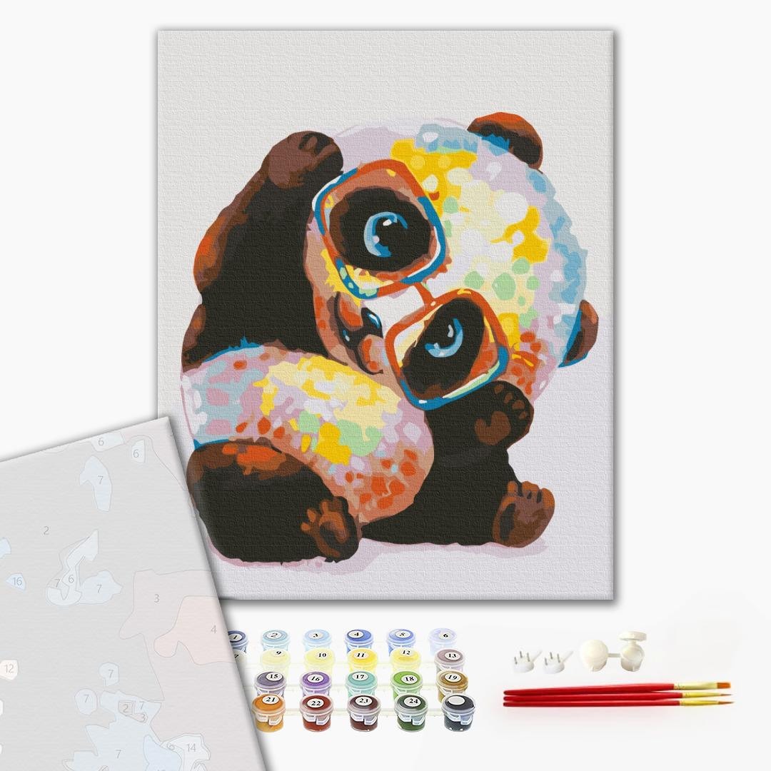 Mal efter tal - Rainbow panda