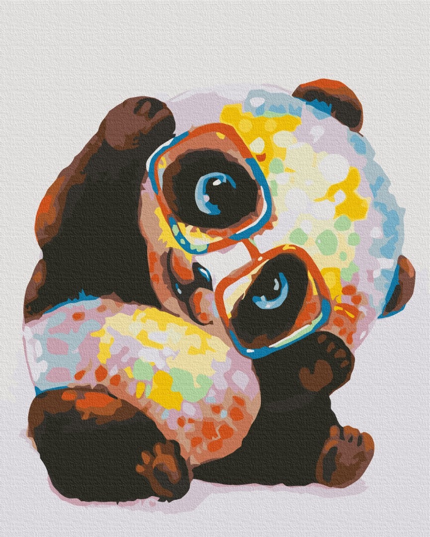 Mal efter tal - Rainbow panda
