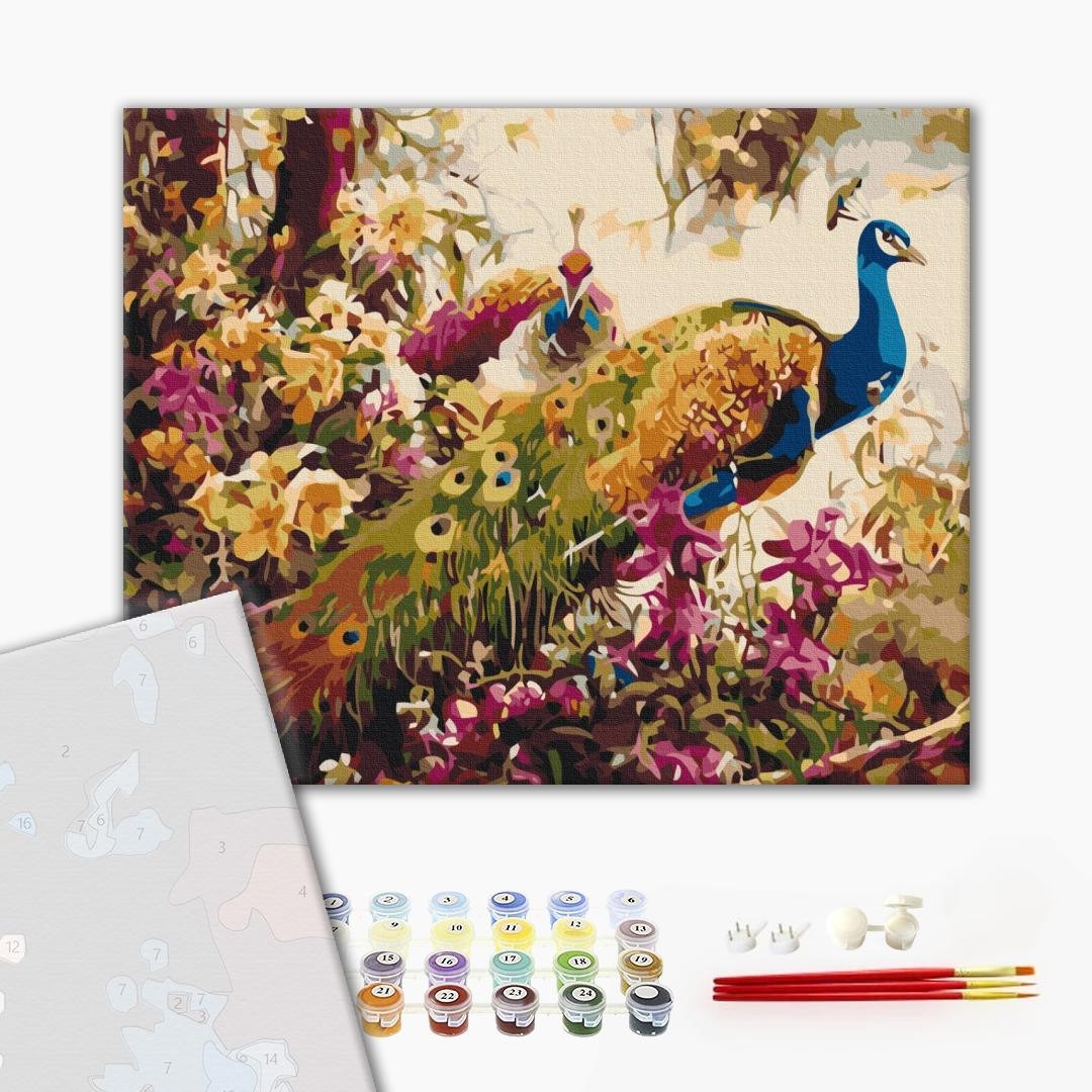 Mal efter tal - Blooming peacocks