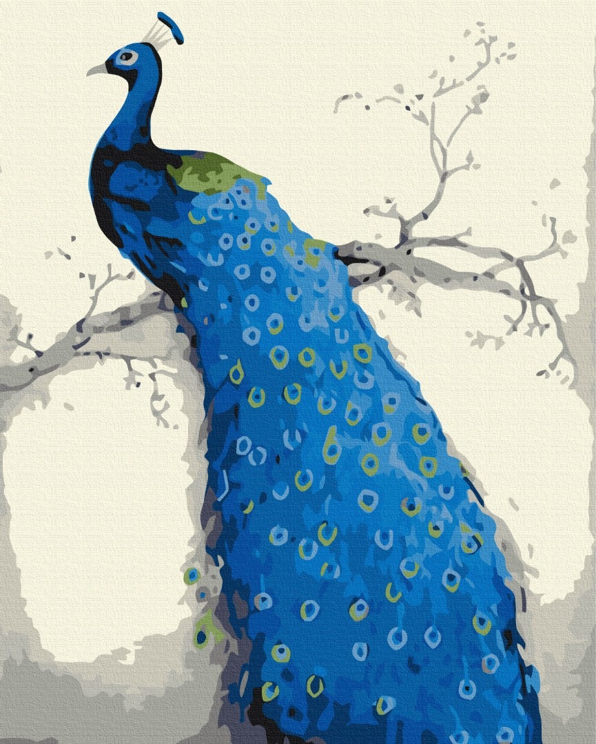 Mal efter tal - Blue peacock