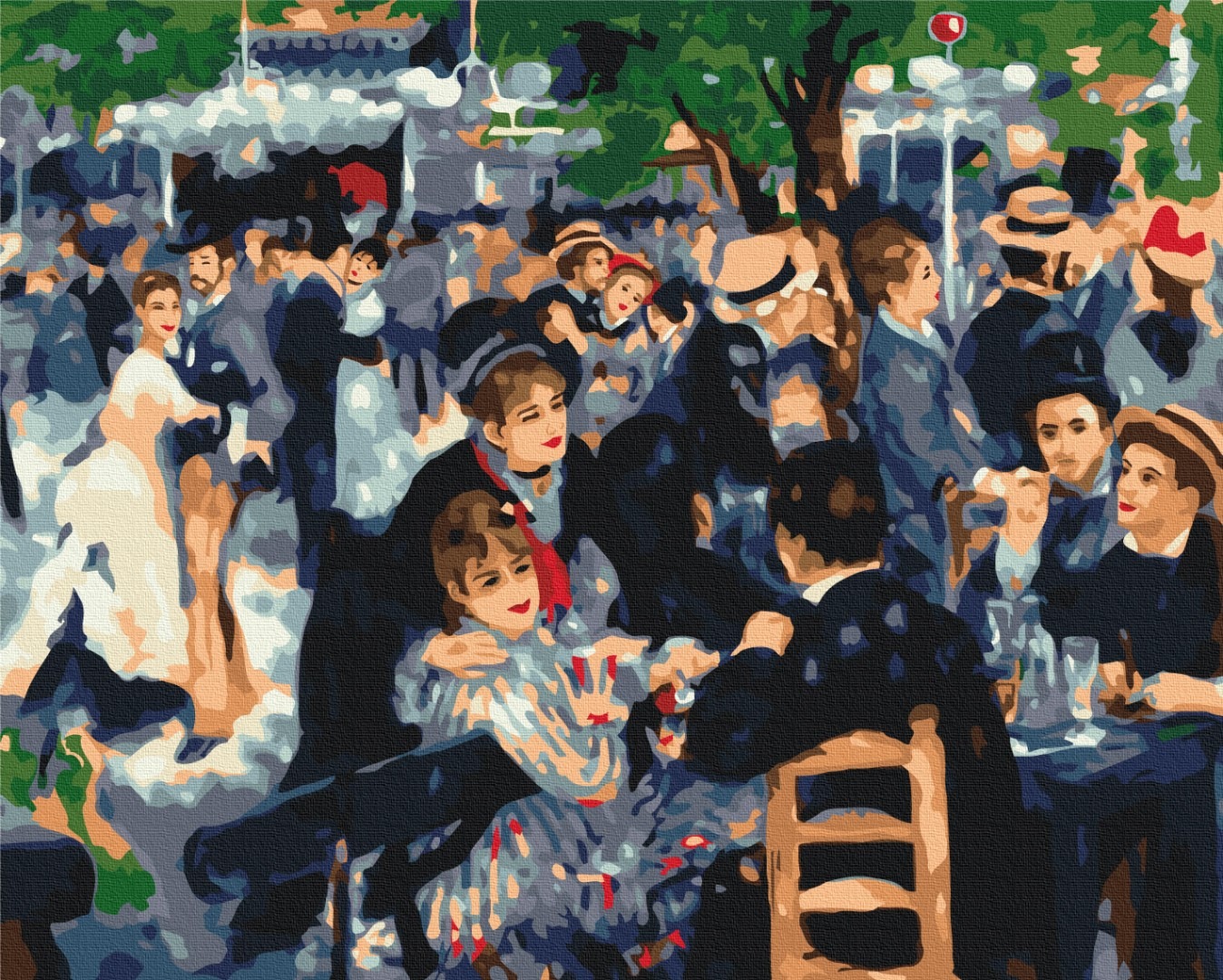 Mal efter tal - Dancing at the Moulin de la Galette. Pierre-Auguste Renoir