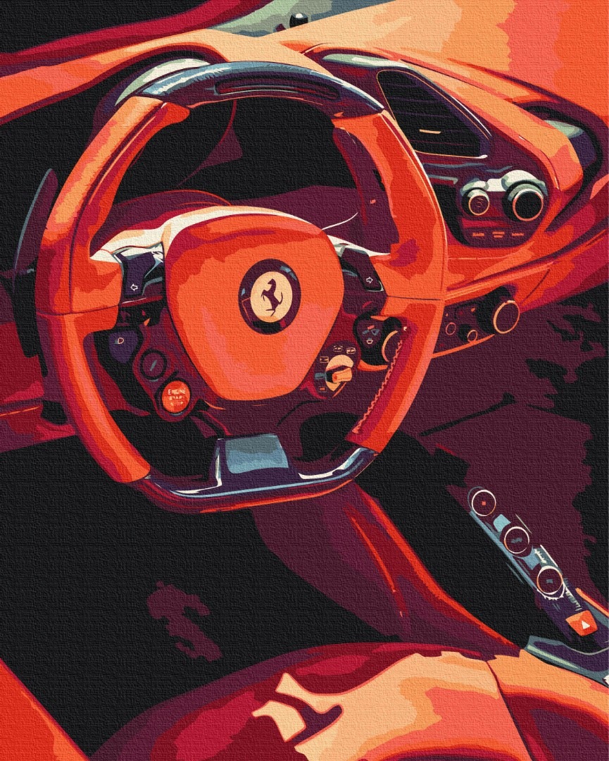 Mal efter tal - Driving a Ferrari