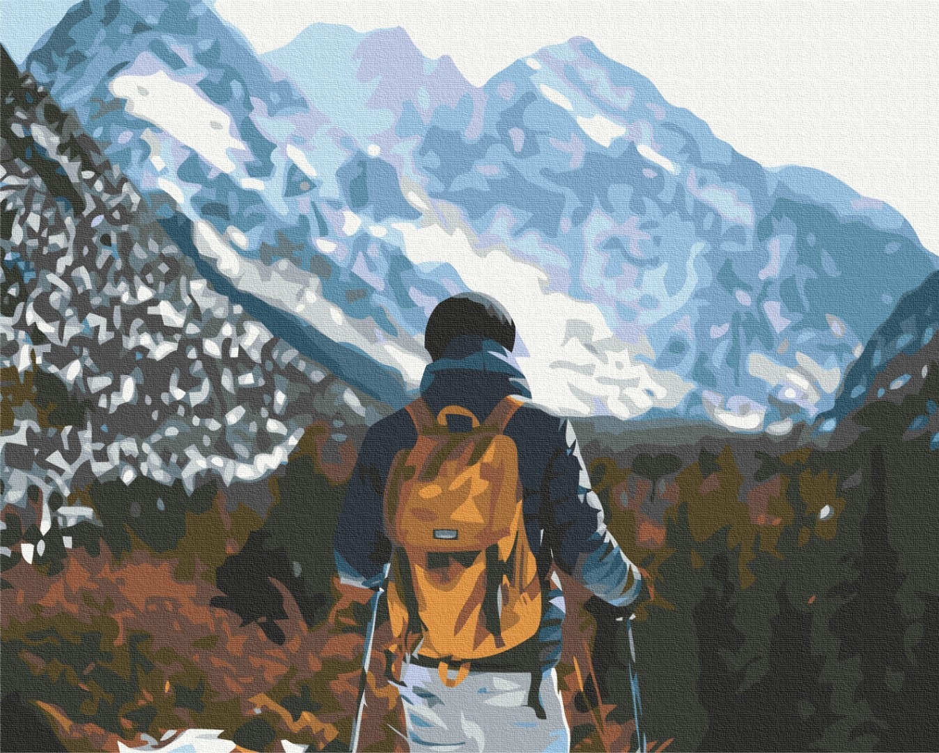 Mal efter tal - Hiker in the mountains