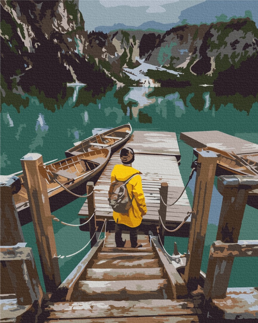 Mal efter tal - Traveler on Lake Braies
