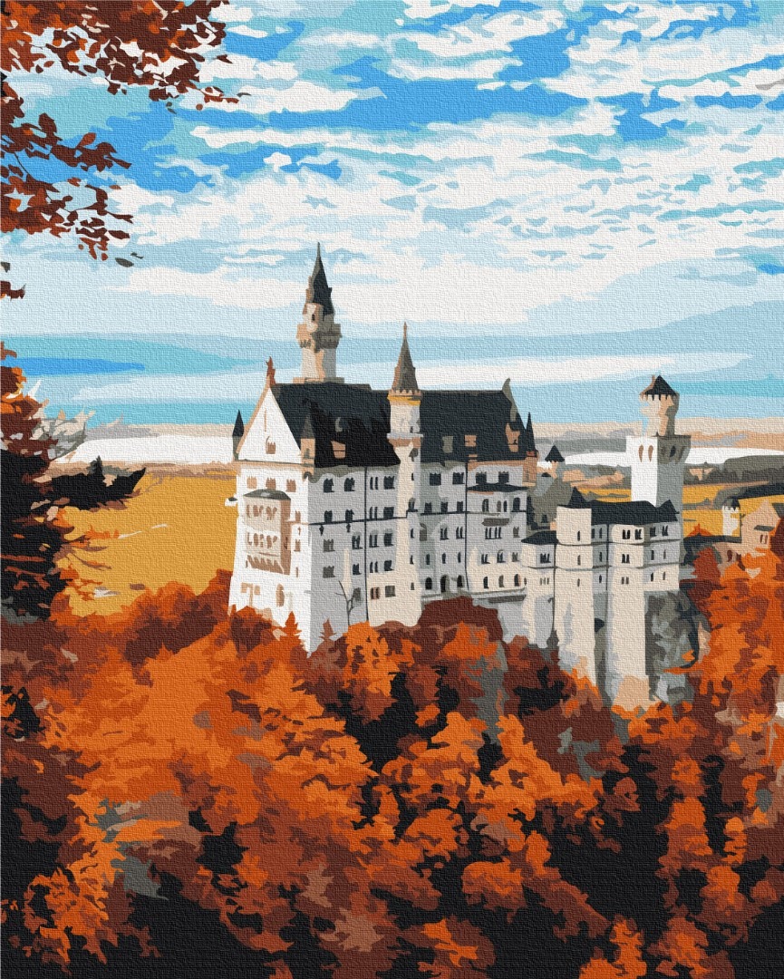 Mal efter tal - Autumn view of Neuschwanstein