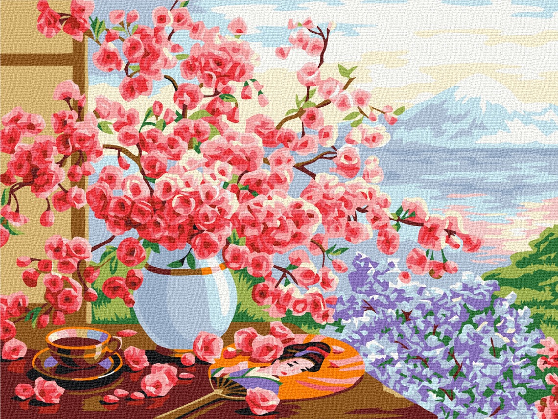 Mal efter tal - Japanese still life